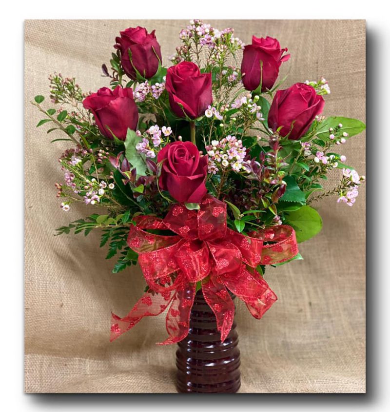 Valentine 1/2 Dozen Roses | Ocean Breeze Flowers and Gifts