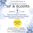 Floral workshop poster for Ocean Breeze Flowers: SIP & BLOOMS, July 9, 2026, 6–8 PM; reserve your spot.